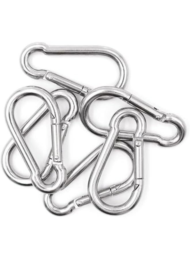 Yuknees 6Pcs Carabiner Clip Heavy Duty,304 Stainless Steel Karabiner,Locking Carabiners (M6),Snap Hooks for Outdoor, Fishing, Hiking, Traveling - Image 4